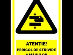 Indicator atentie pericol de strivire a mainilor